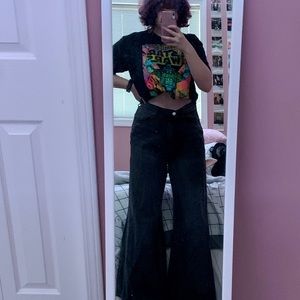 Black Wide-Leg Jeans